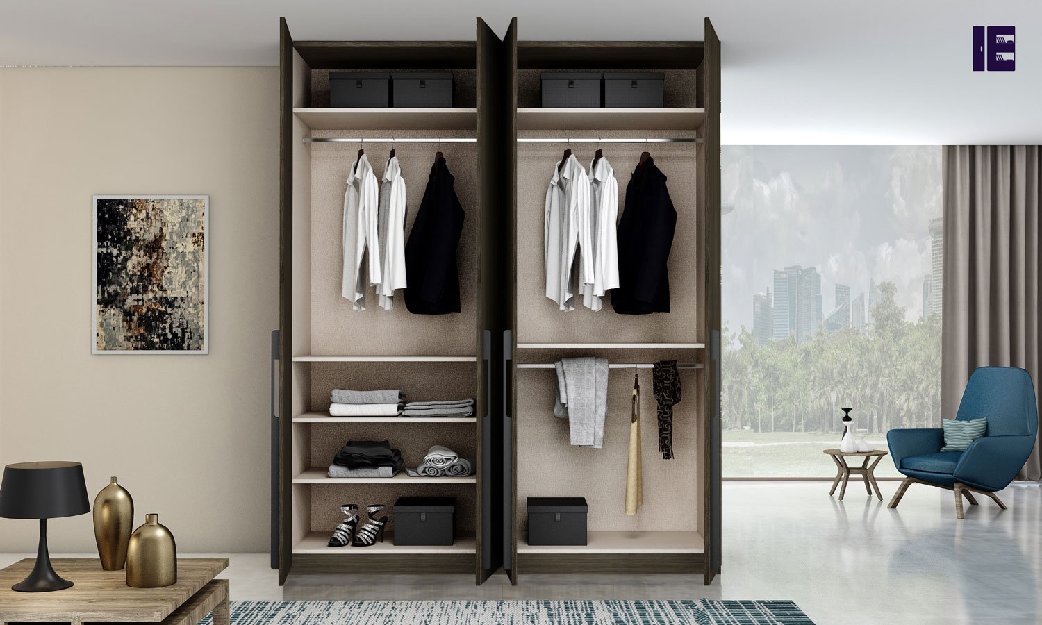 Wardrobe with Shoe Rack